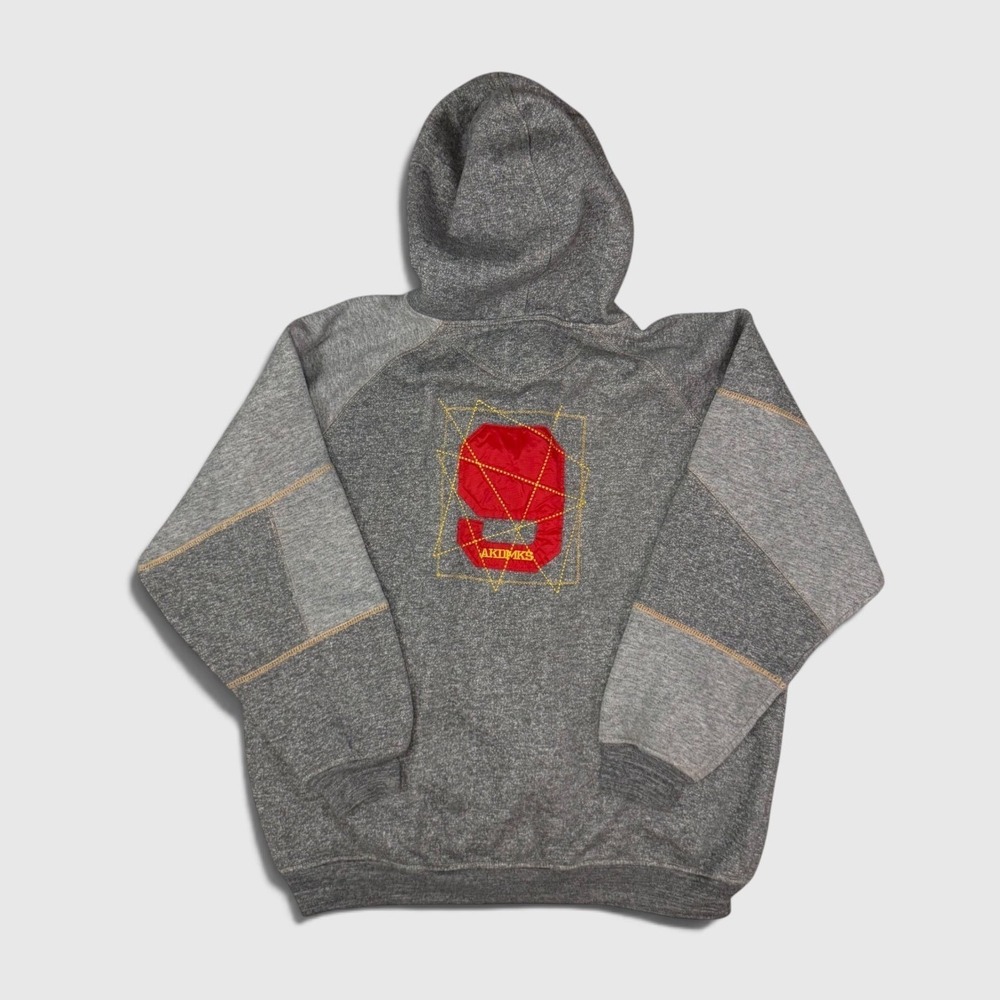 Vintage Akademiks Zip Up Graphic Hoodie - Men's - XL - Gray
